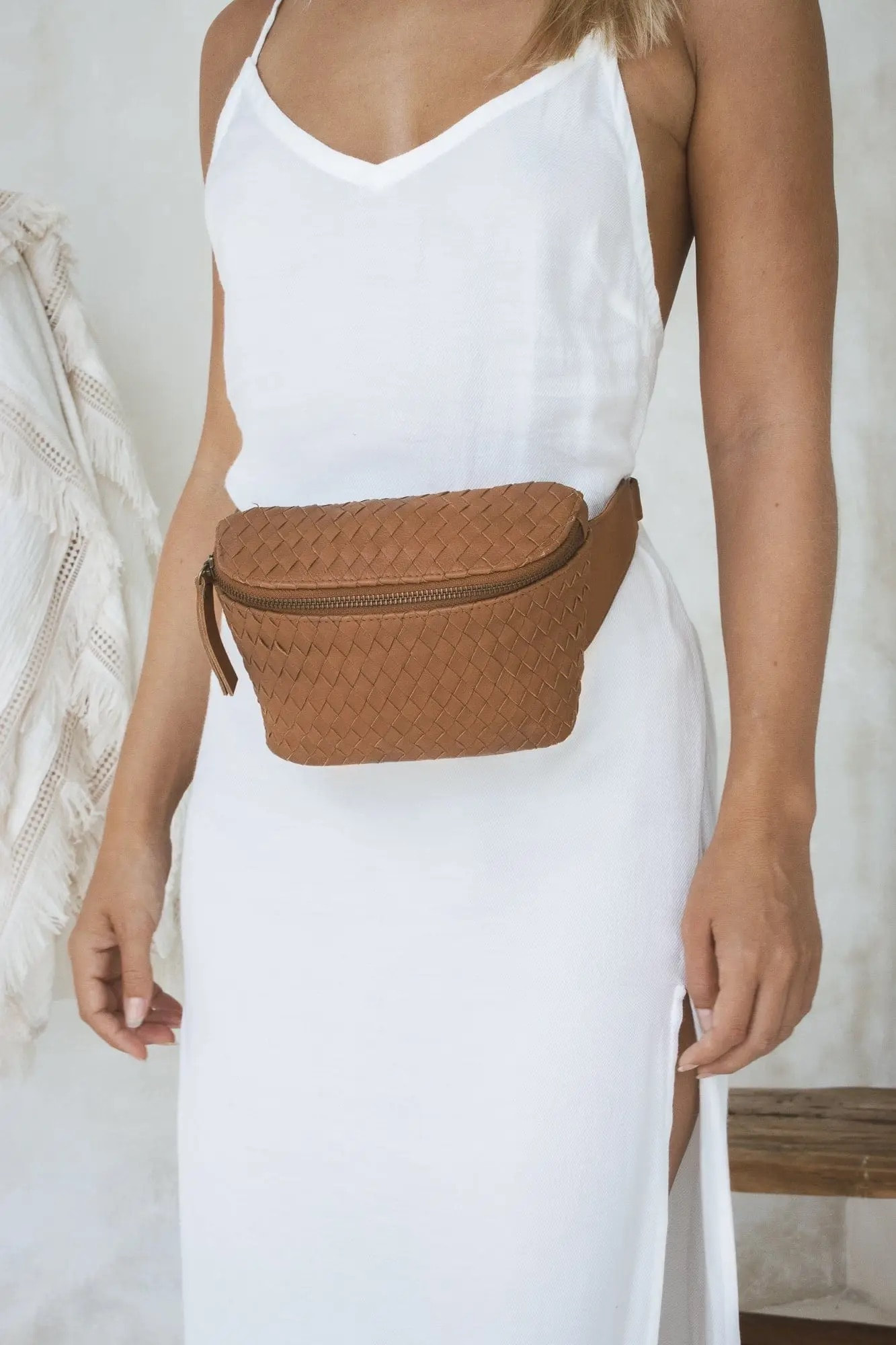 Soft Leather Belt Bag - Brown